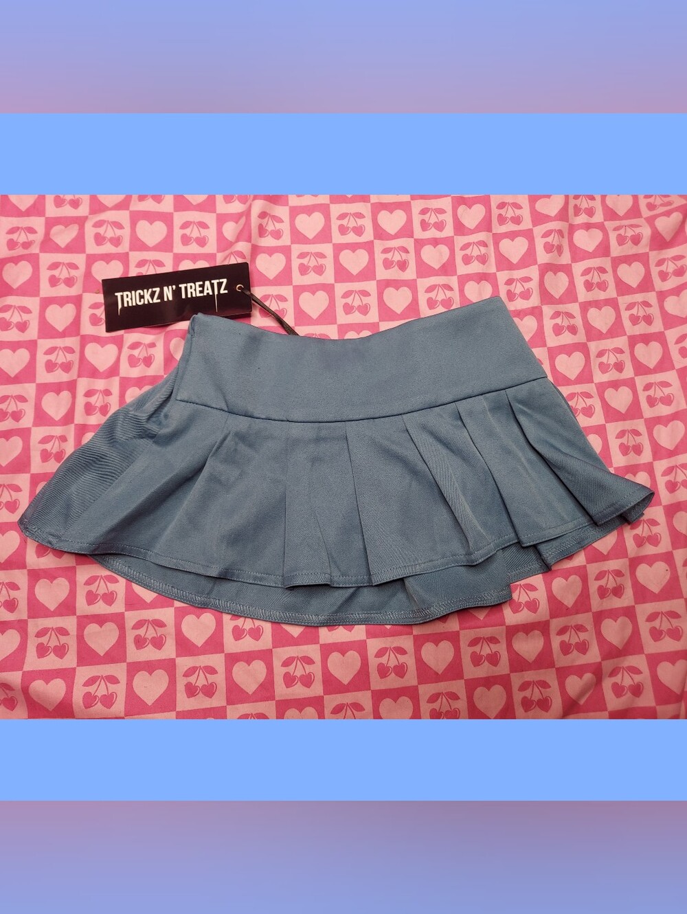 New Trickz N Treatz Dolls Kill Sexy Blue Mini Skirt